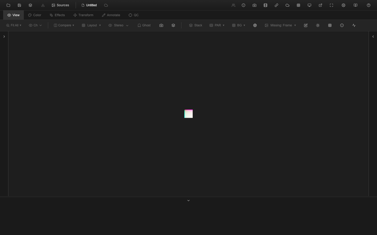 EXR file loaded in OpenRV Web