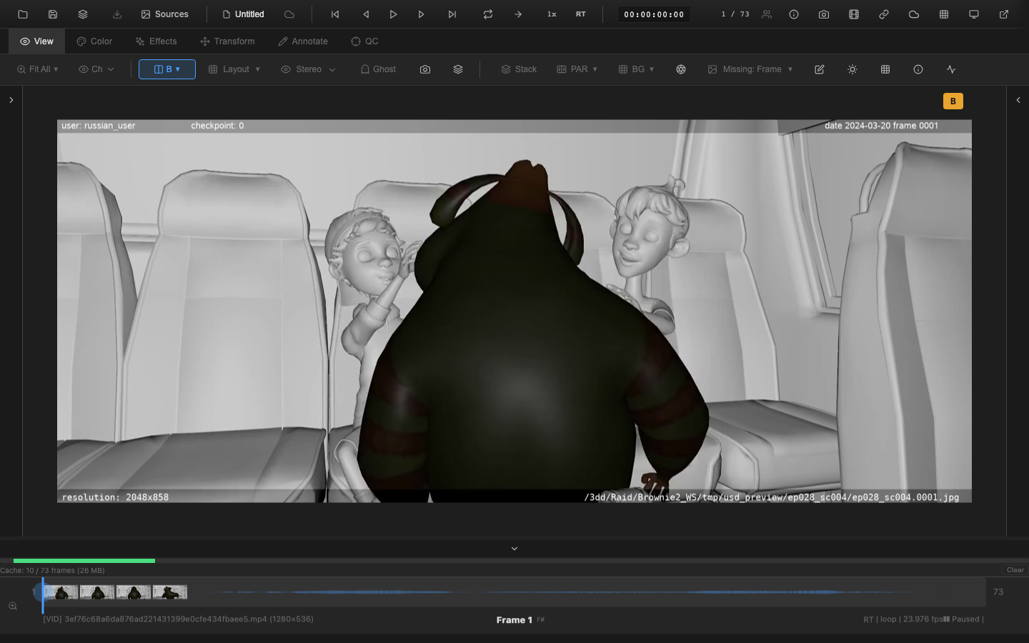 A/B source switching UI