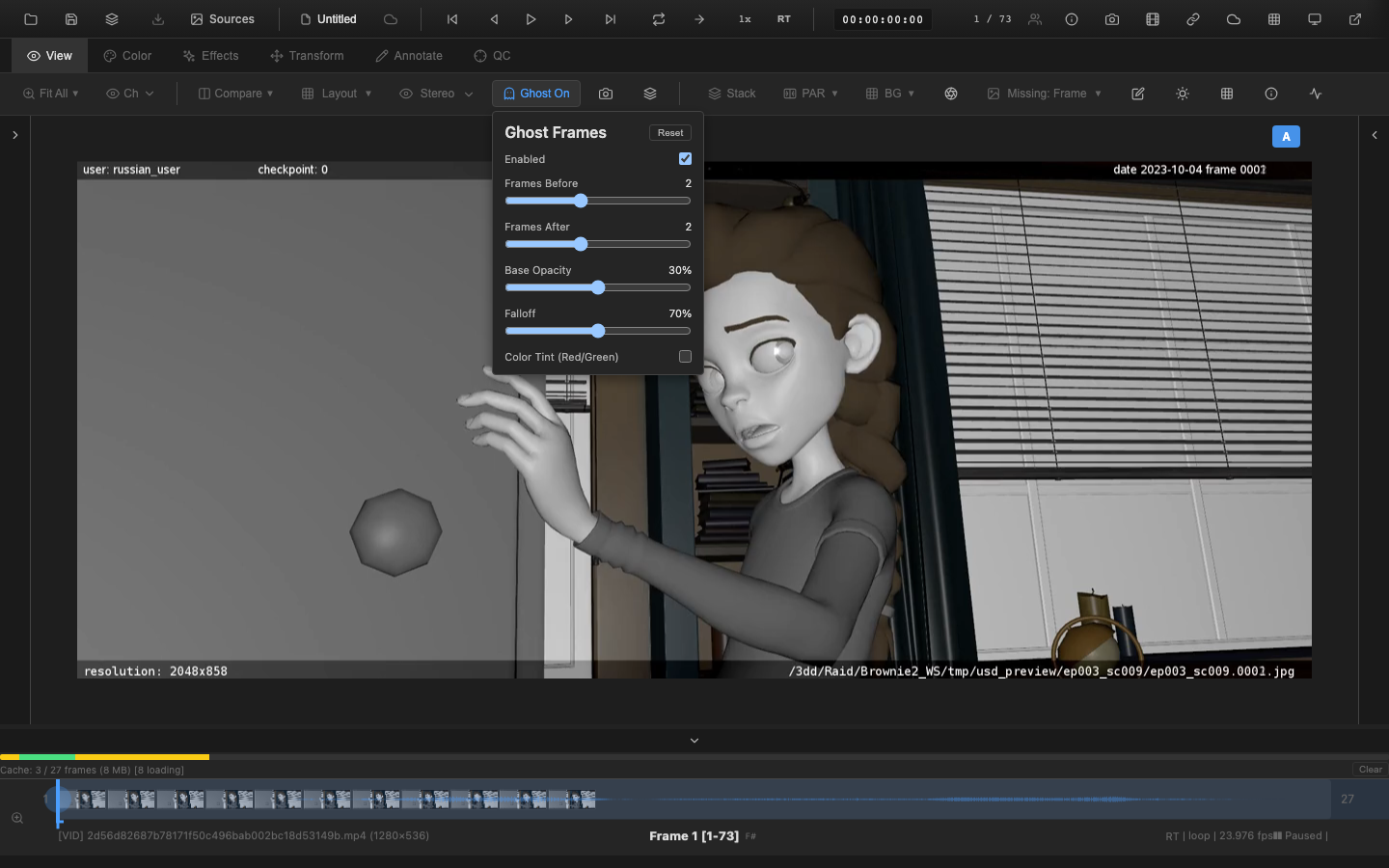 Blend modes and onion skin