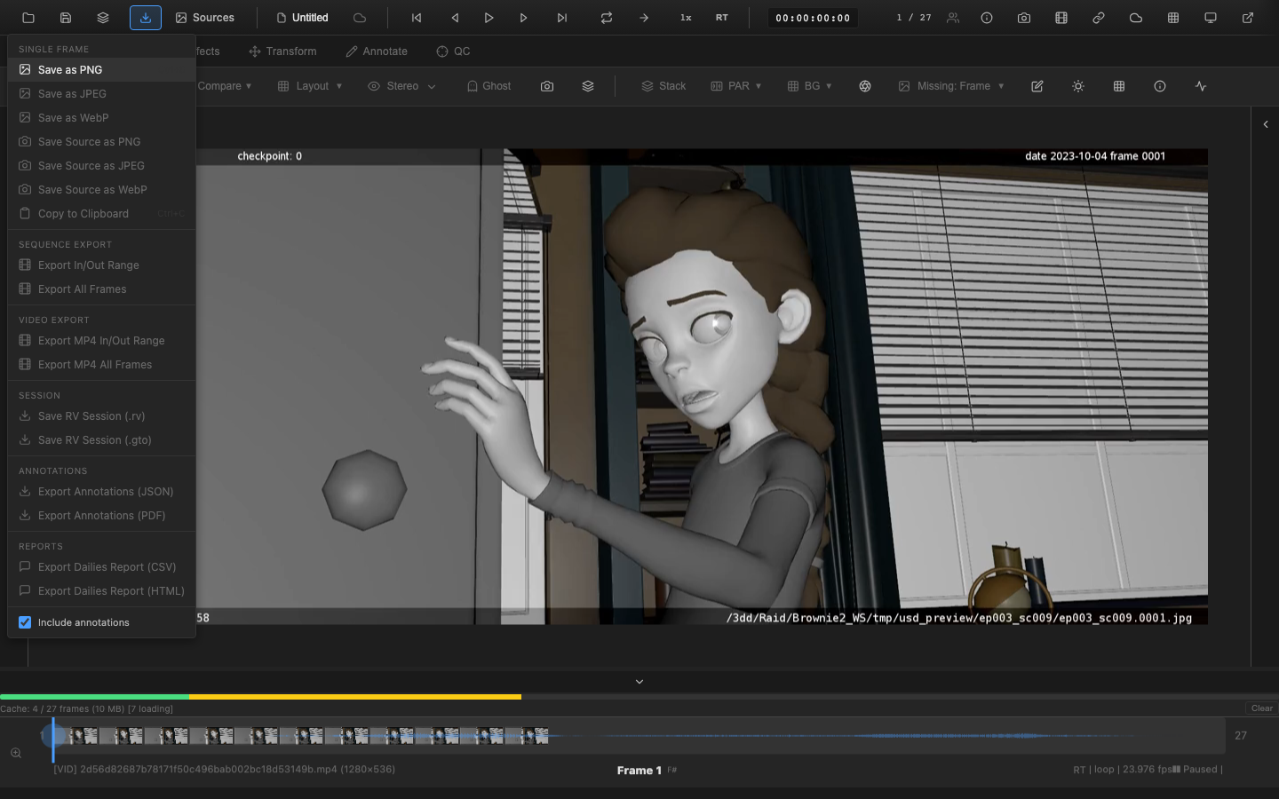 Session save with state summary
